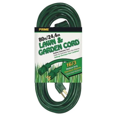 PRIME Prime EC880633 Green Landscape Extension Cord; 80 ft. EC880633